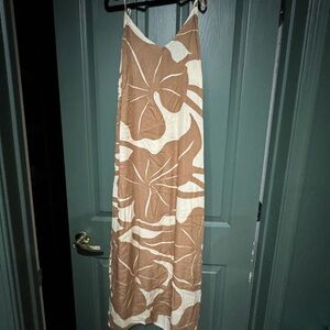 MARELLA Brown and White Floral Maxi Dress